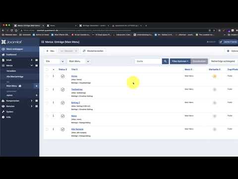 New Update Joomla 4 Grundlagen: 2.1 - Menüs anlegen und verwalten