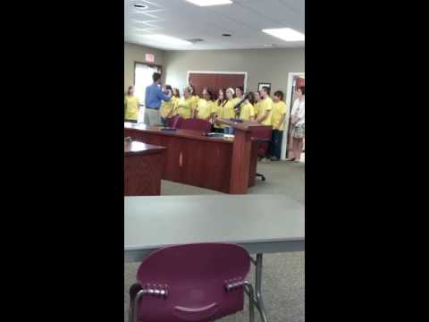 Mountain Home Pinkston Middle School sing Star Spangled Banner