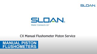 Celebrity CX Manual Flushometer - Piston Service Wealth