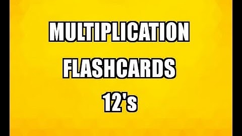 Multiplication Flashcards 12