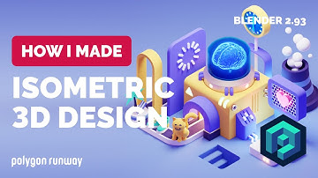 Isometric 3D Design in Blender 2.93 - 3D Modeling Process | Polygon Runway