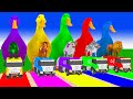 Long Slide Game with Cow Elephant Gorilla Hippopotamus Tiger 3d Animal Game Funny 3d Animals