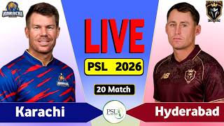 PSL Live: Hyderabad vs Karachi 20th T20 Live Match Today | HYD vs KK Live Score & Commentary screenshot 1