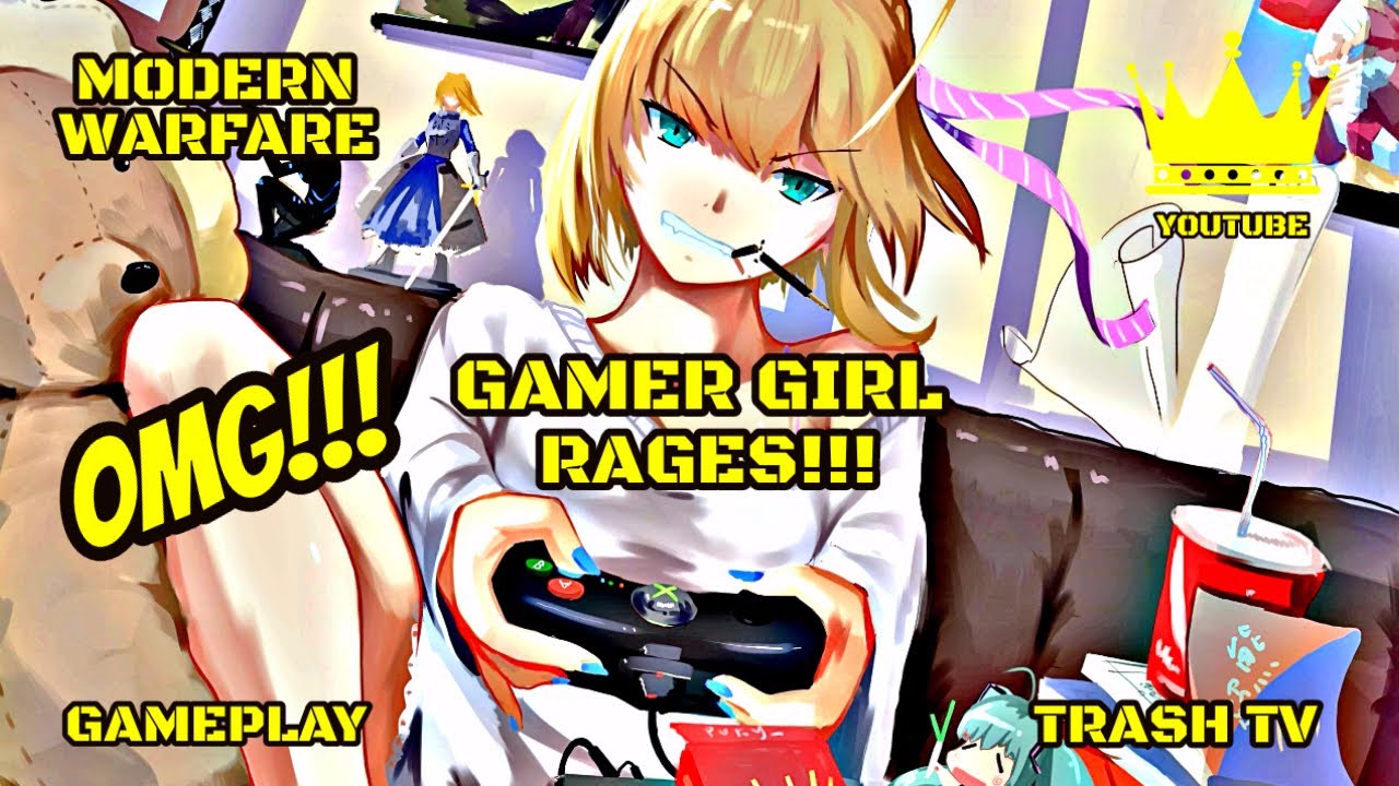 GAMER GIRL RAGES OMG 😲 🔥 WARNING LANGUAGE 🔥 CALL OF DUTY MODERN WARFARE 🔥 TRASH TALK 🔥