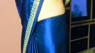 Hot Satin Saree Aunty 041