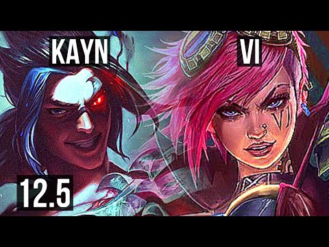 KAYN vs VI (JNG) | 1300+ games, 12/2/8, Legendary, 1.3M mastery | BR Master | 12.5
