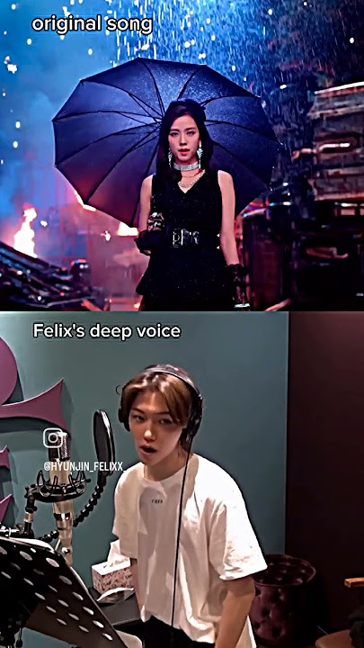 His deep voice is just on 🔥🔥🔥#felix #jisoo
