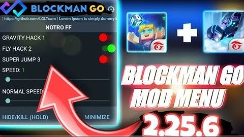 Update!! Blockman Go Mod Menu 2.25.3|Unlimited Gcube, Fly Hack, Speed Run & More 100% Work.