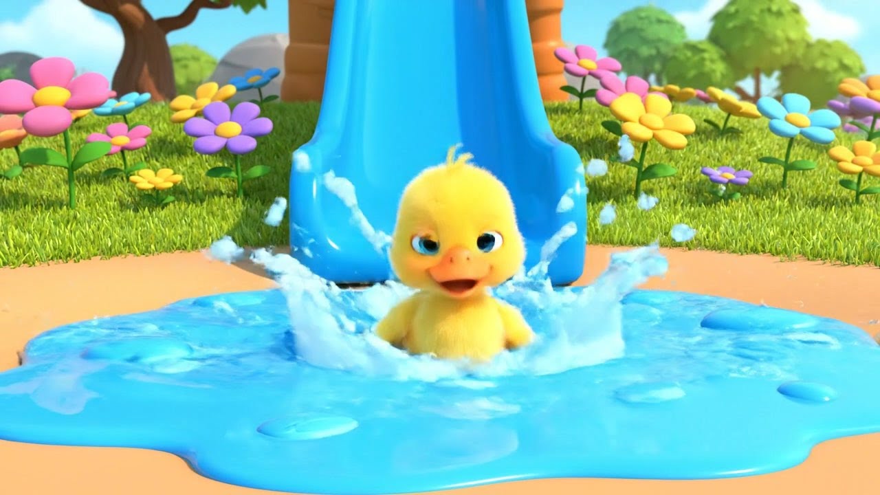 Oops! Baby Duck Scooted on the Wet Slide Adventure | Nursery Rhymes for Kids & Baby Songs