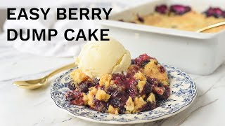 Easy Berry Dump Cake. - Only 6 Ingredients
