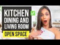 TOP 12 Living room + Dining room + Kitchen Interior Design Ideas | Open Space Home Decor