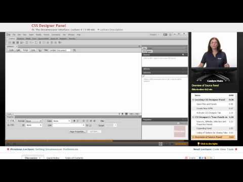 "CSS Designer Panel" | Adobe Dreamweaver CC with Educator.com