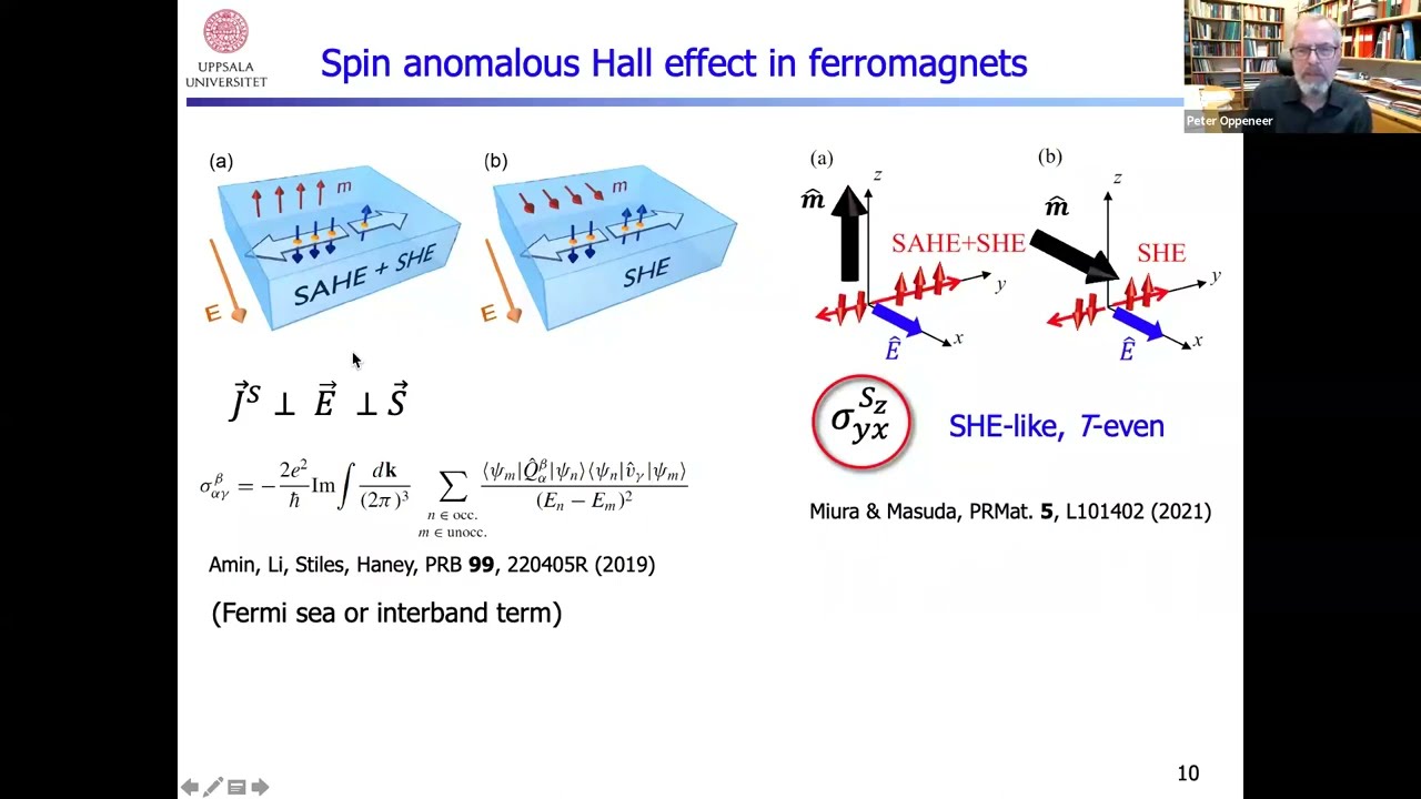 Online Spintronics Seminar #99: Peter Oppeneer