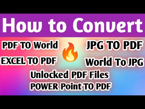 How to Convert PDF to Editable Ms Word , Powerpoint , Excel file | PDF ...