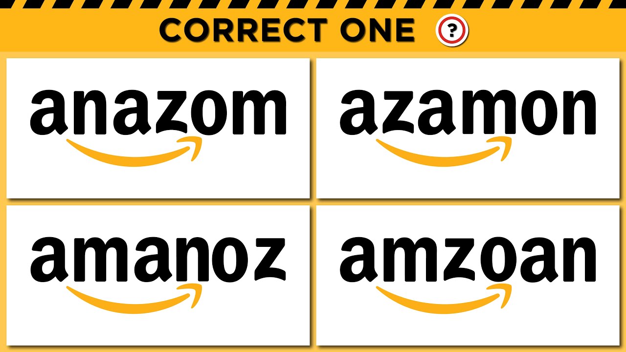 Guess Amazon Logo (Spot Amazon Logo) Amazon Correct Logo | Logo Quiz, Guess the Logo | Correct One