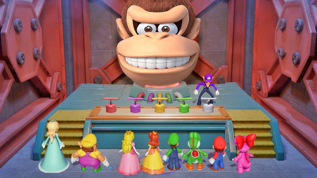 Mario Party Superstars Minigames - Donkey Kong vs All Characters Bowser's Big Blast (Master CPU)