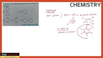 Coplanar Molecules | Hybridization and Planarity | NEET
