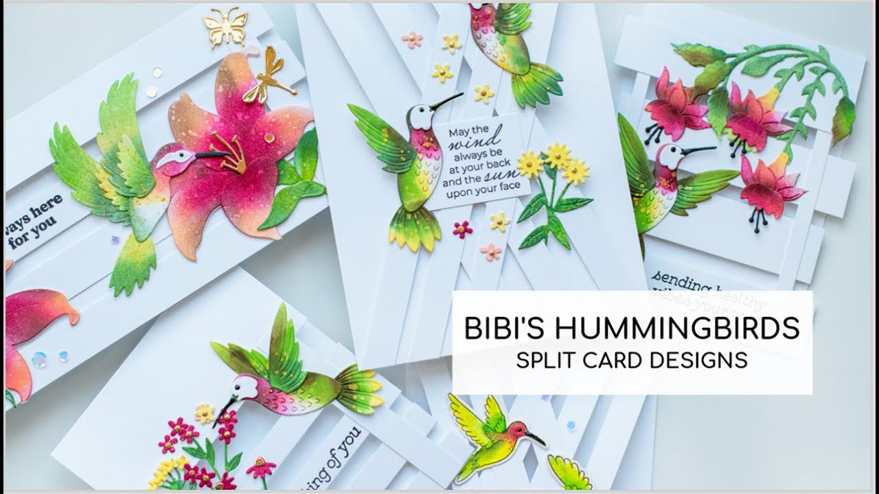 3 WAYS Lattice Split Card Ideas + Bibi's Hummingbirds
