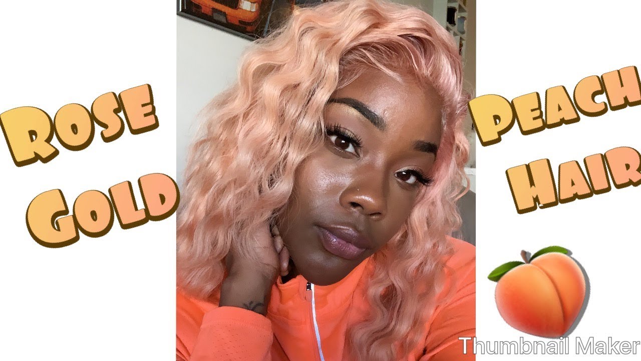SOFT ROSE GOLD PEACHY HAIR IN MINUTES|I AM SHOOK| CELIE HAIR| WIG TRANSFORMATION
