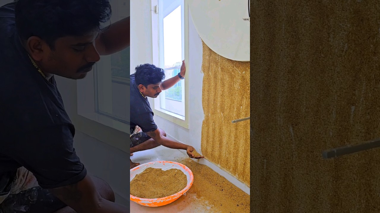 Sand Wall texture design Interior #art #creativehacks #painting #wallart #artist