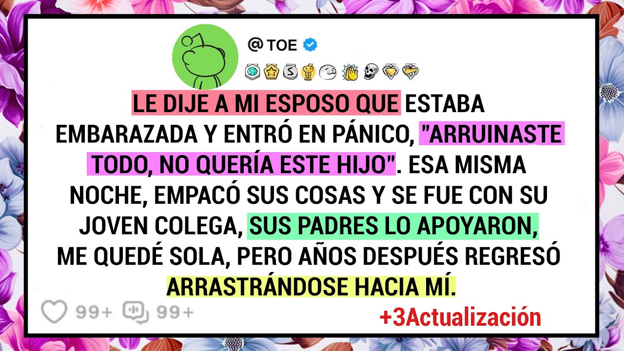 Le dije a mi esposo que estaba embarazada y entró en pánico, 