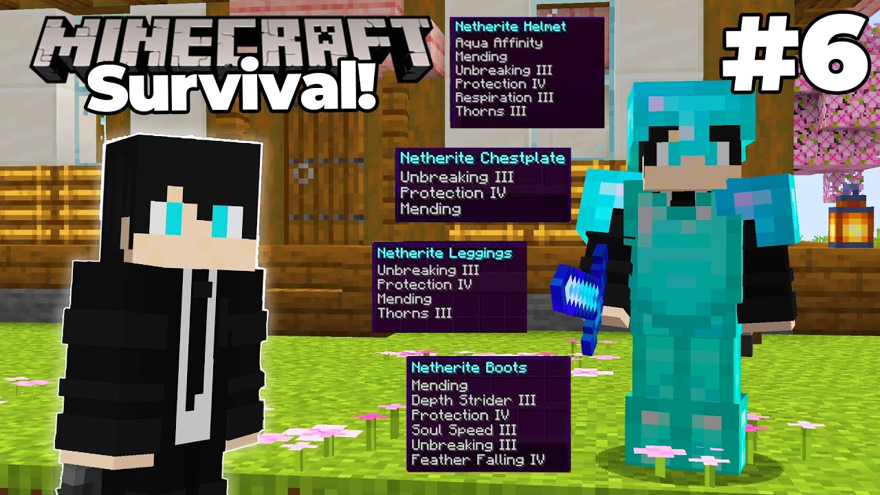 Enchanting My DIAMOND ARMOR! - Minecraft Survival (Episode 6) - YouTube