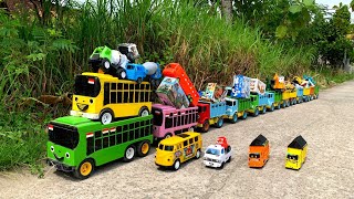 WADIDAW !! Mobil Truk Tronton Panjang Bongkar Mainan Mobil Mobilan Truk Molen, Forklif, Excavator