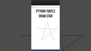 Draw star using turtle in python #Shorts subscribe for daily updates.