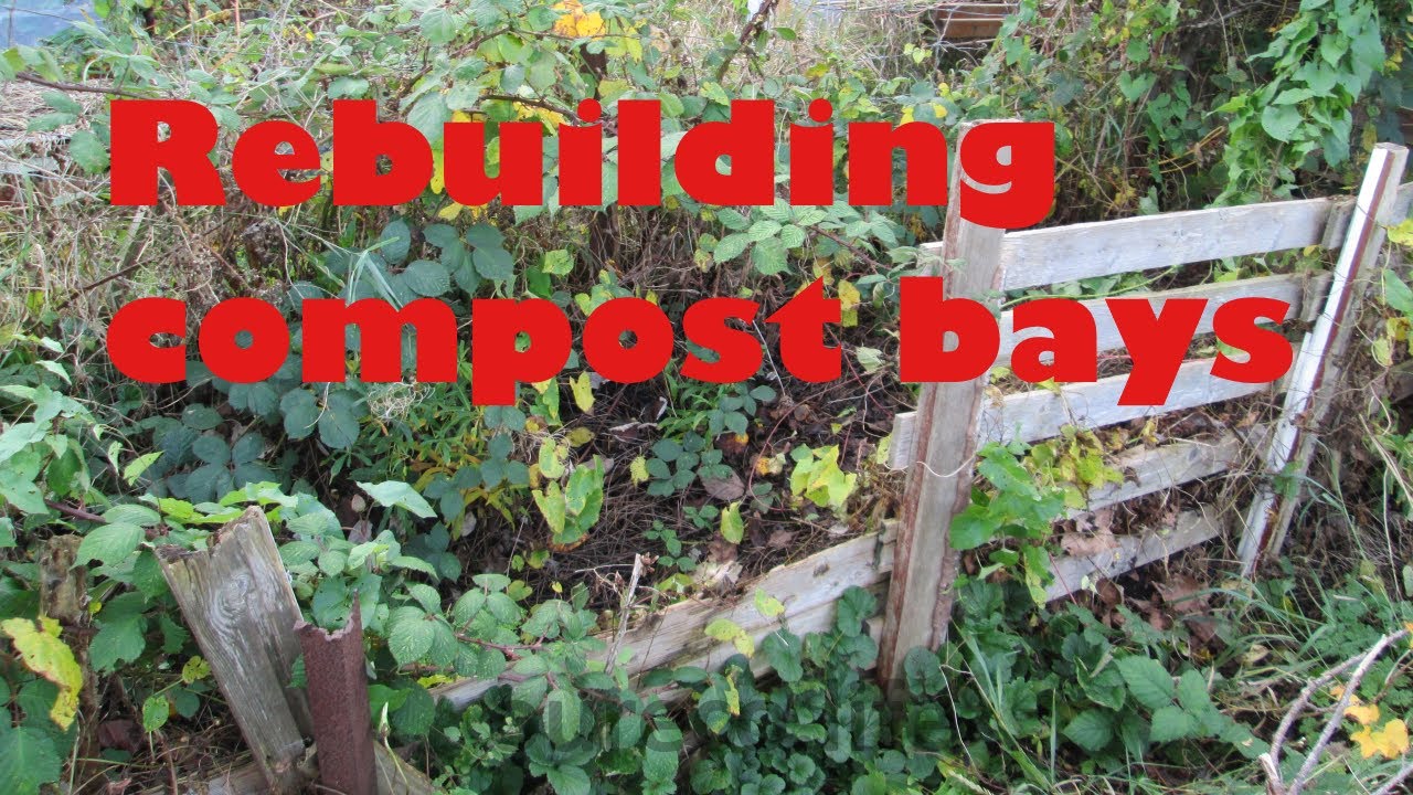 Rebuilding the compost bays on the main allotment part one YouTube