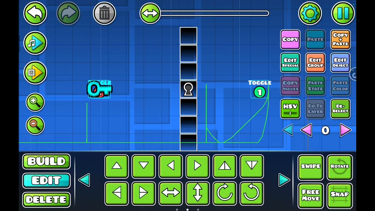 Туториал про ключ в Geometry Dash.
