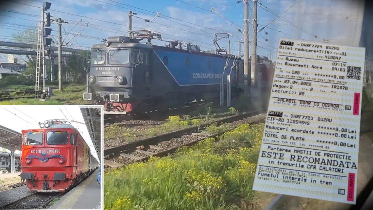 Călătorie cu trenul IR1570 (Galați - București Nord) de la Buzău - București Nord (27.04.2022)