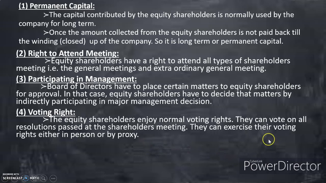 What is Equity Shares and it's Features ? / Class - XII / S.P / Chap - 2 / Hindi & English Explain