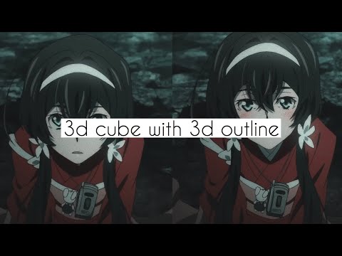 3D Cube with 3D Outline for Video Star