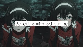 3D Cube with 3D Outline for Video Star