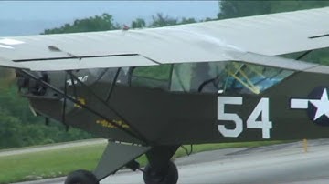 WWII Military Piper Cub, Interstate L-6  in Reading, PA 2009