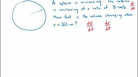 Calculus: Related Rates Sphere