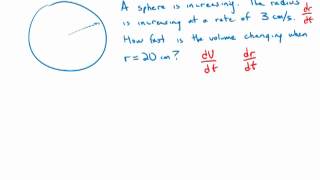 Calculus: Related Rates Sphere