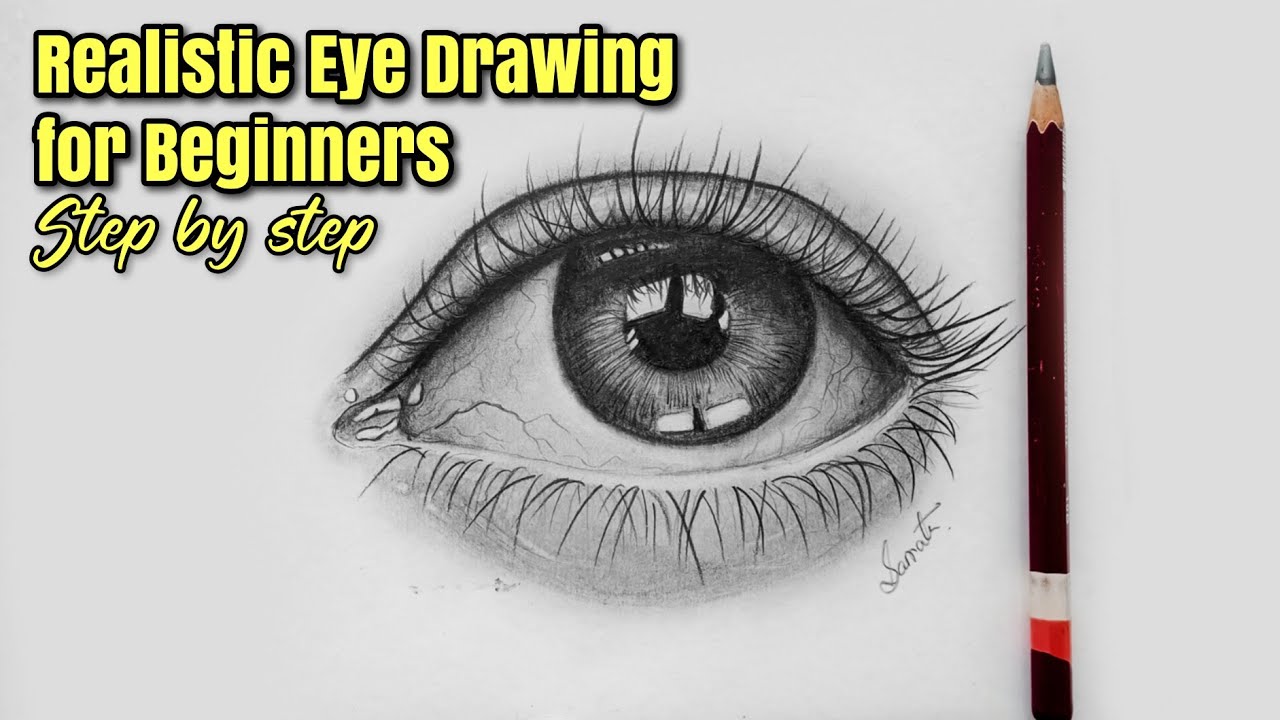 How To Draw Realistic Eye for Beginners?👁️ Step by step in Hindi - YouTube