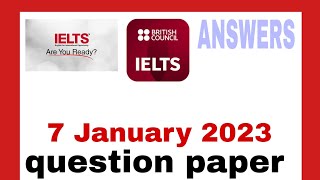 IELTS LISTENING 7: JAN:2023 QUESTION PAPER WITH ANSWERS.#ielts #idp #paper #youtube