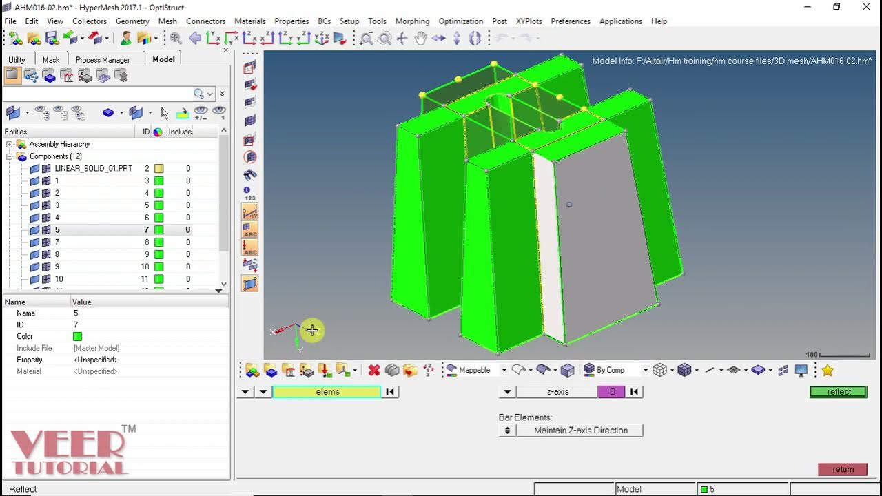 Hypermesh | Hex mesh | Practice model 2 - YouTube