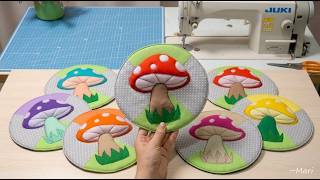 I Sewing THIS Brilliant Trick! 🍄 Cute 3D Mushroom Pot Holder Tutorial