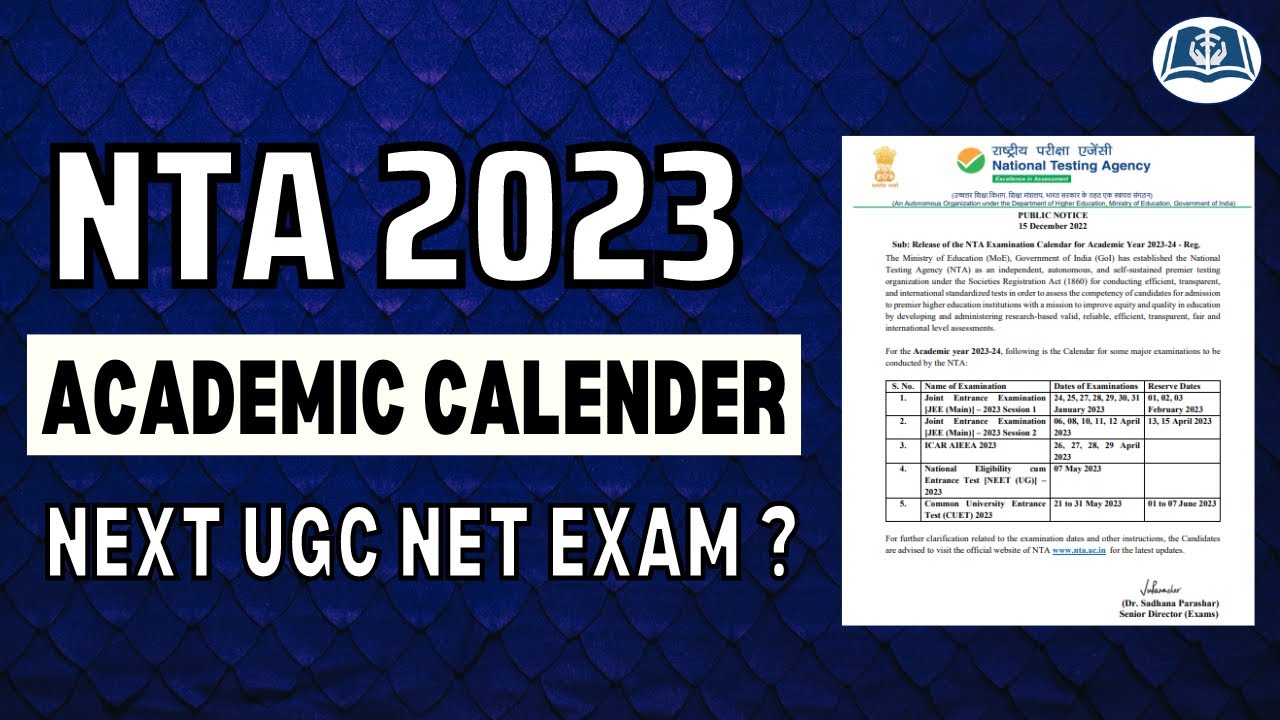NTA Academic Calender 2023 | When is Next UGC NET Exam ? - YouTube