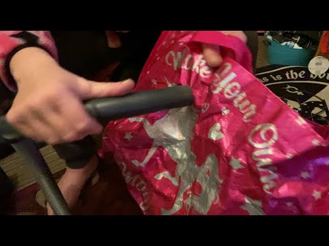 #vacuuming UNICORN SHOPPING BAG #asmr #vacuumcleaner #vacuum #asmrvacuum