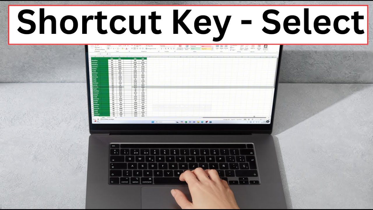 Shortcut Key to Select Entire Row in Excel (Excel Shortcuts) - YouTube