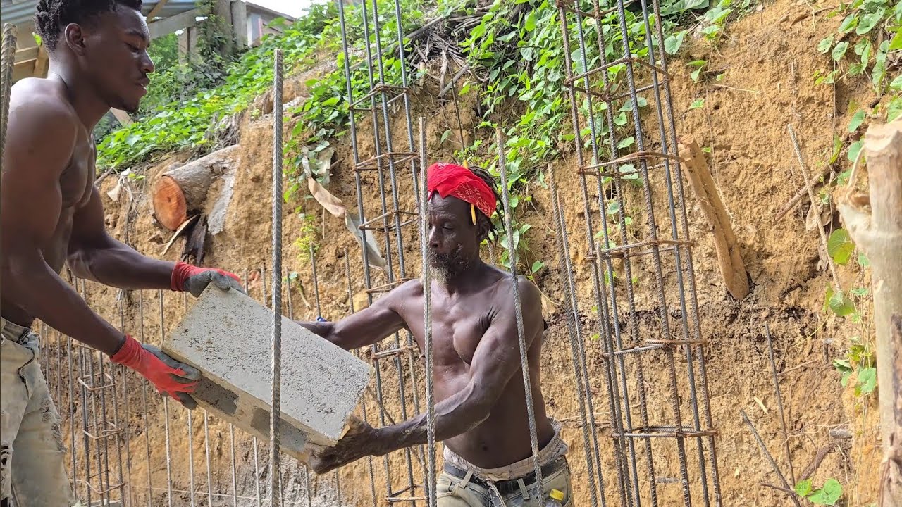 Project X || we need to run blocks on the retaining wall before the banking tear down 