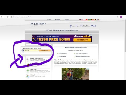 How to create and use yopmail account