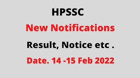 HPSSC New Notifications (14-15 Feb 2022)