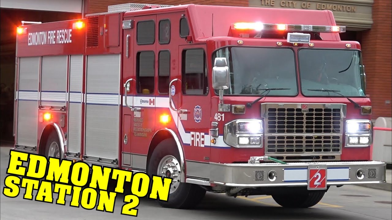 edmonton-fire-station-2-new-pump-2-ladder-2-responding-strange-warning-sound-youtube