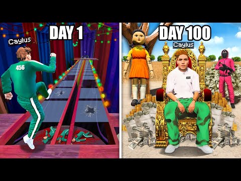 I Survived 100 DAYS In Squid Game.. (GTA 5 Mods)
