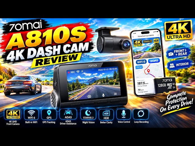 70mai A810S 4K Dash Cam Review - YouTube